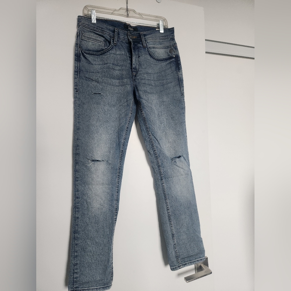 Blend Distressed Straight Leg Jeans (Blue Denim, Size 30x30)